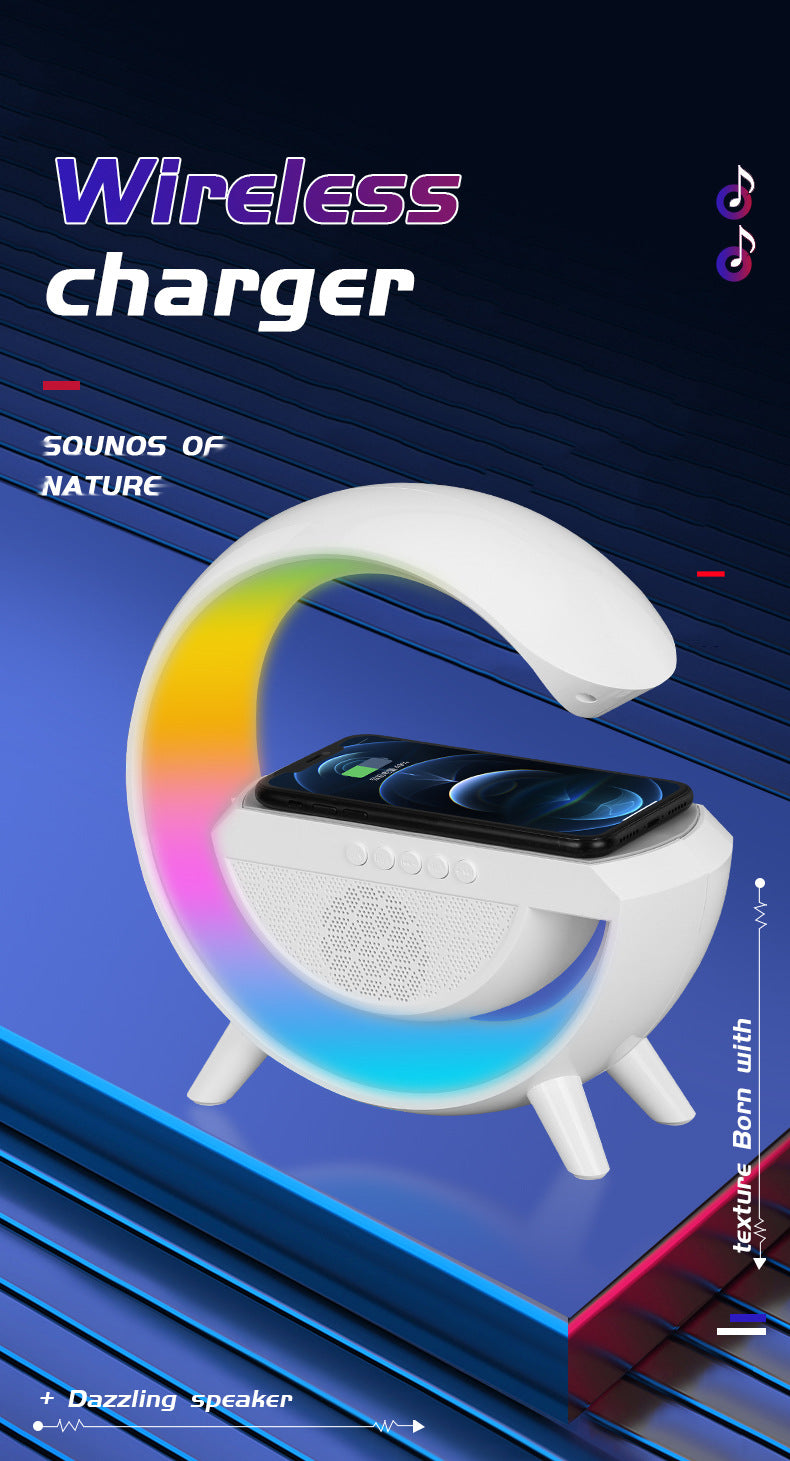 G Lamp Smart Bluetooth Speaker – LED RGB Light & Wireless Charger
