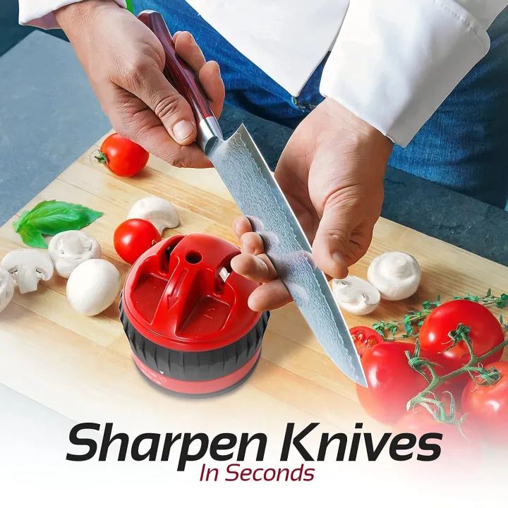 Professional Kitchen Knife Sharpener – Two-Stage with Suction Cup