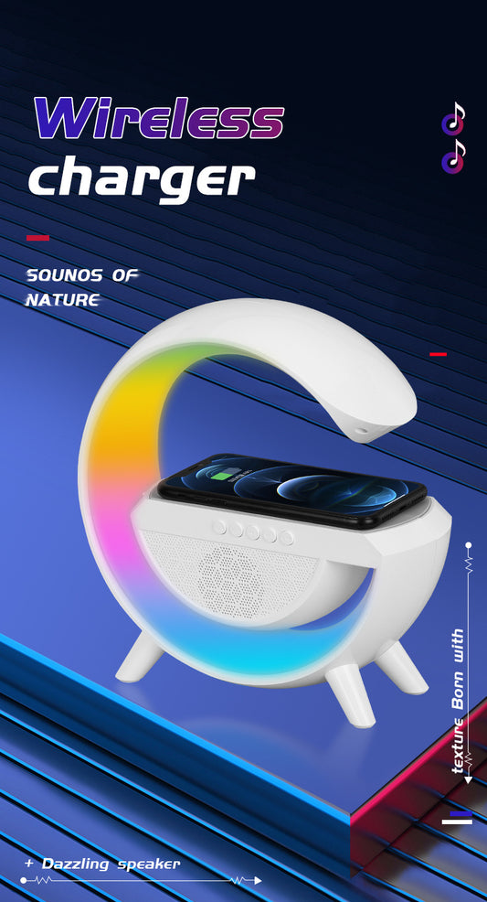 G Lamp Smart Bluetooth Speaker – LED RGB Light & Wireless Charger