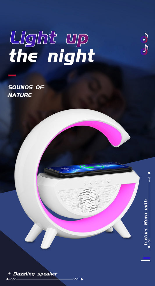 G Lamp Smart Bluetooth Speaker – LED RGB Light & Wireless Charger