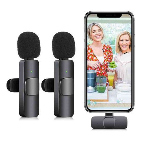 K9 Double Wireless Mic – With iPhone, Type-C & Android Connectors