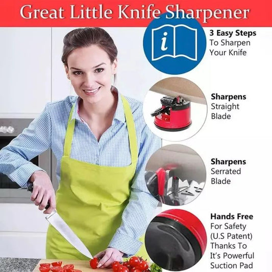 Professional Kitchen Knife Sharpener – Two-Stage with Suction Cup