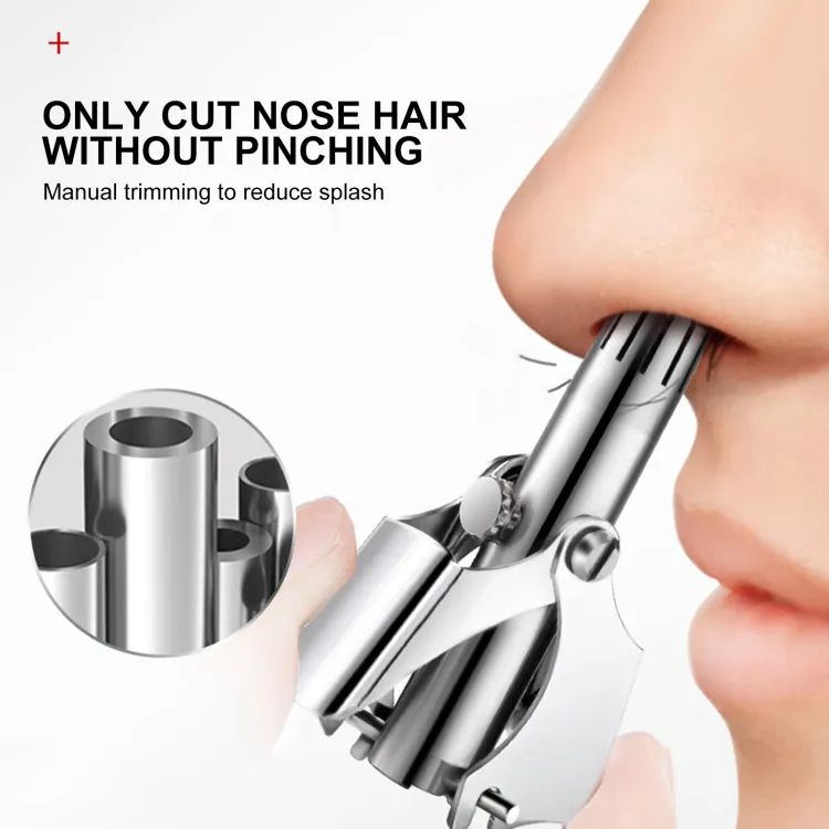 Manual Nose Hair Trimmer – Portable Stainless Steel Tool